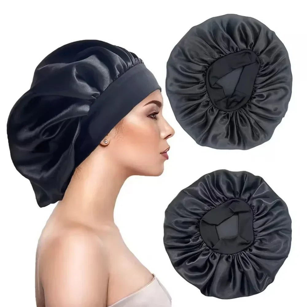 bonnet en satin avec bandeau