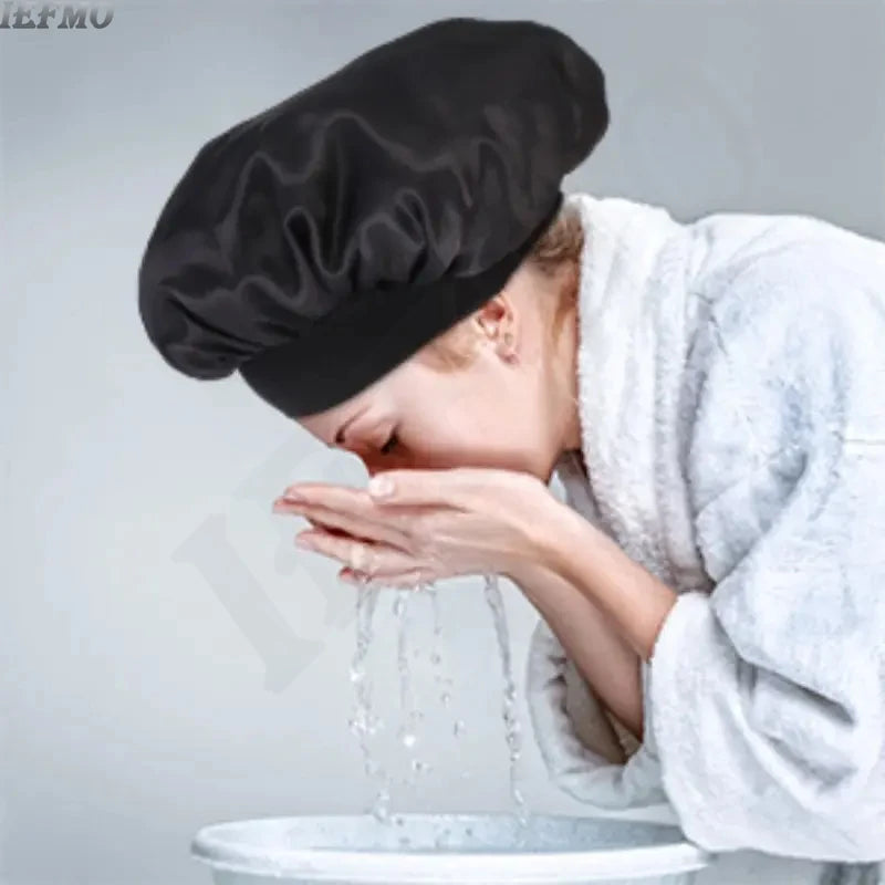 bonnet en satin cheveux lisse