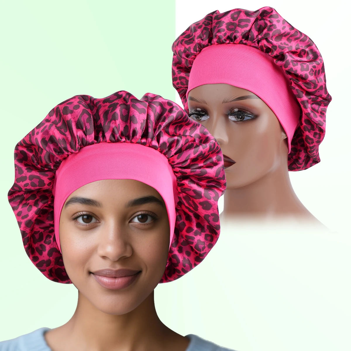bonnet en satin pour cheveux afro