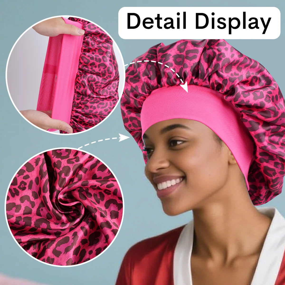 bonnet en satin pour cheveux afro