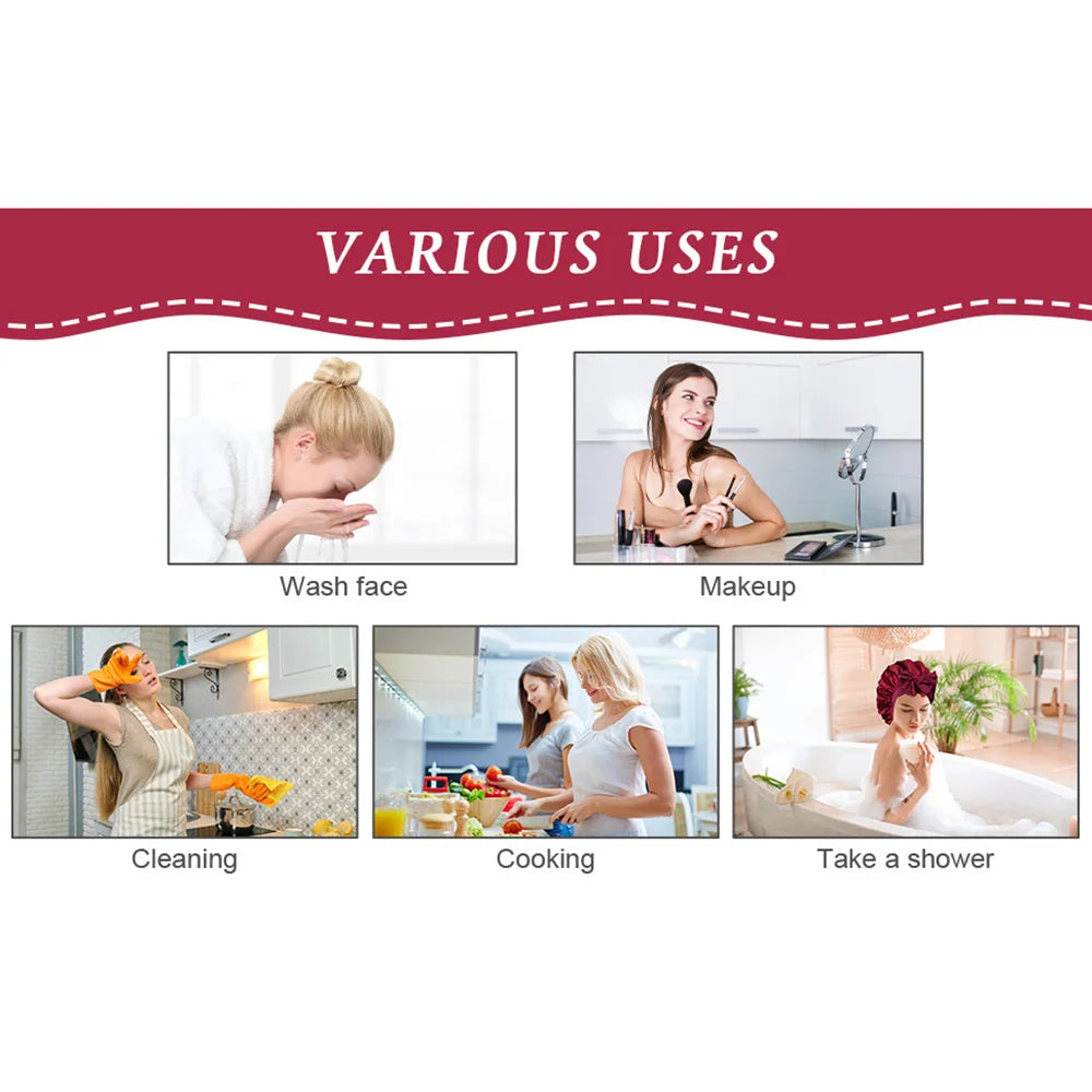 bonnet en satin avec noeud