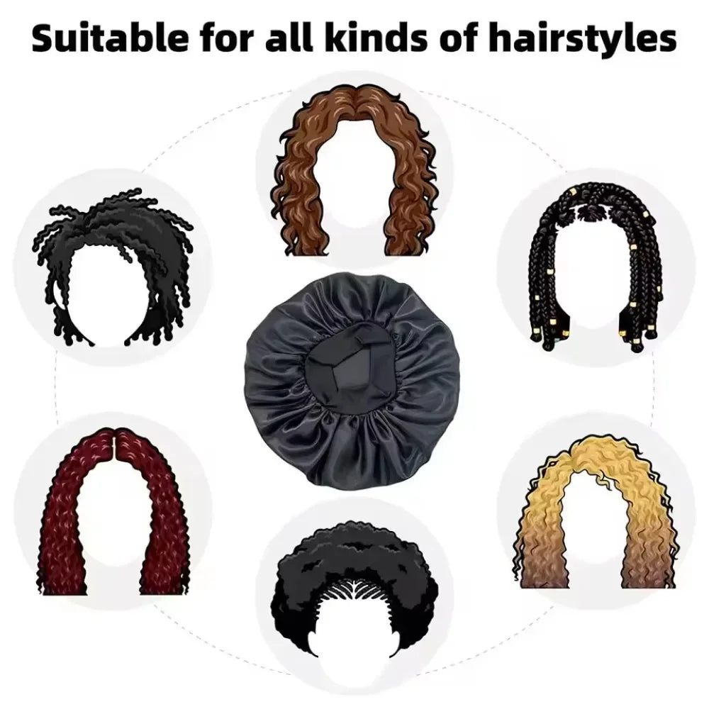 bonnet en satin avec bandeau